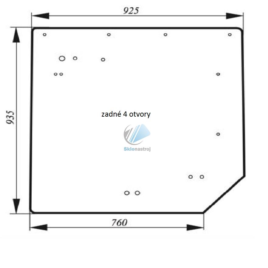 Class Atles zadné 4 otvory sklo číre