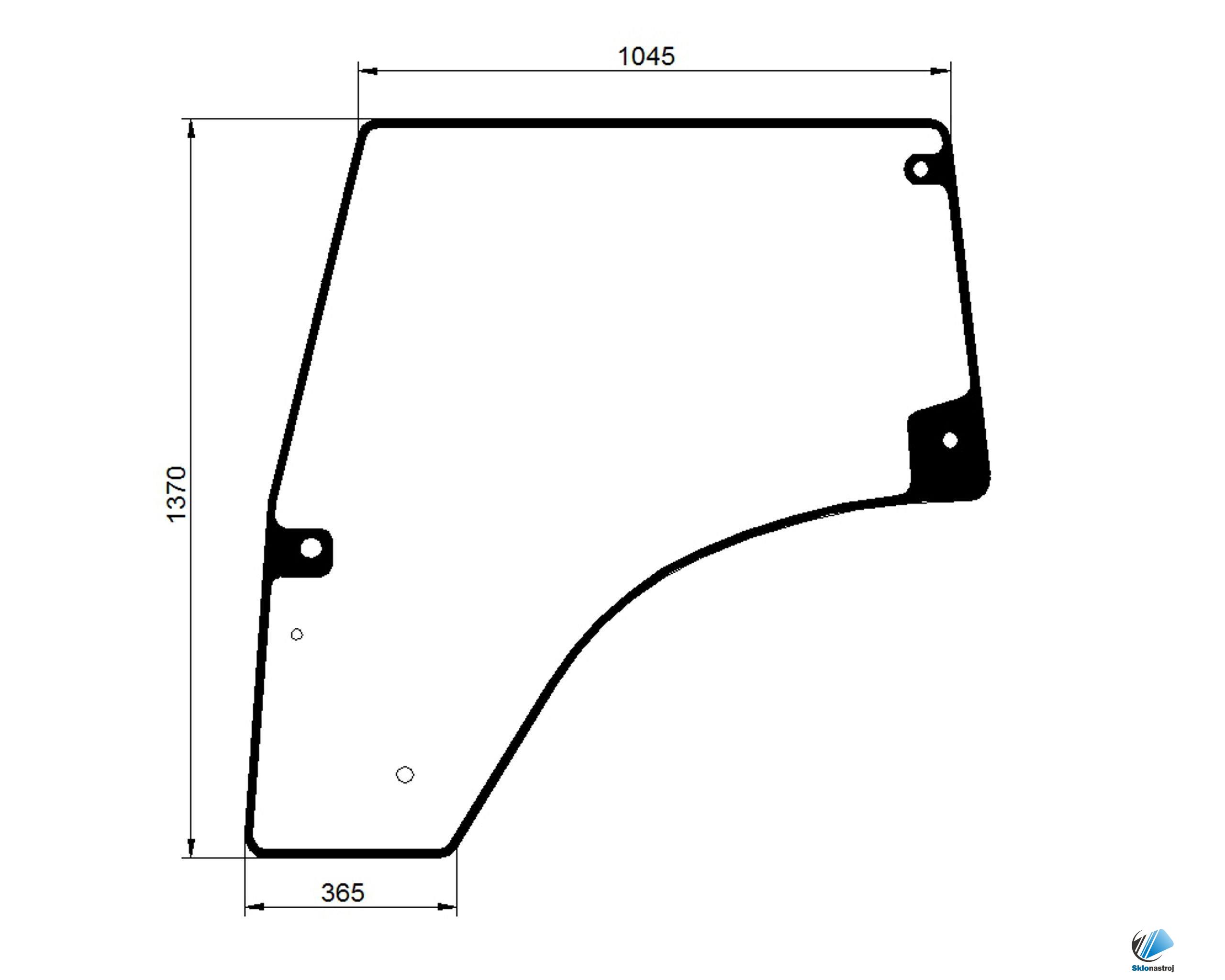 Deutz-Fahr Agroplus 310 315 320 410 420 Tier 3 dverové ľavé sklo 