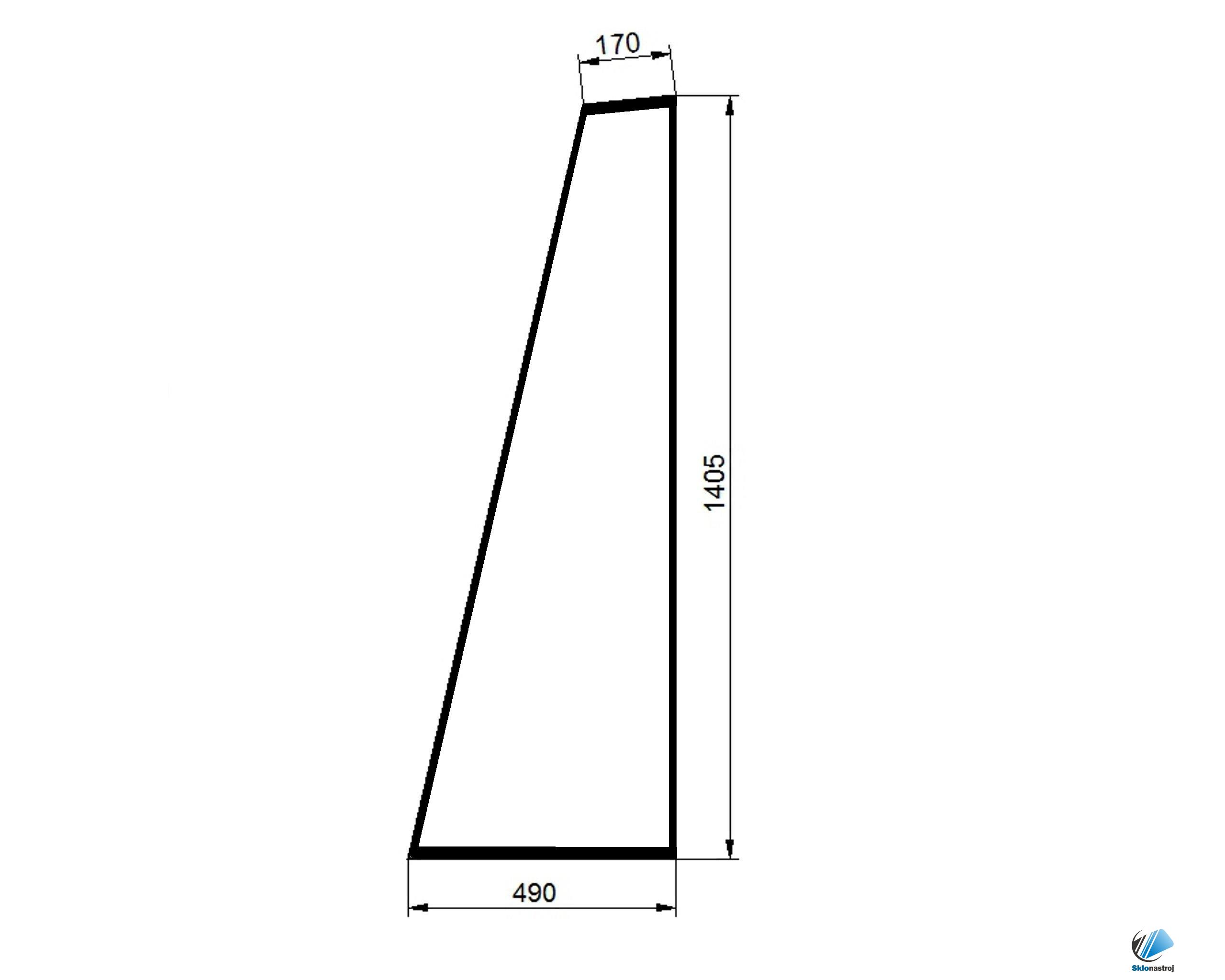 Cat 424D 428D 432D 438D 442D zadné bočné pravé sklo 