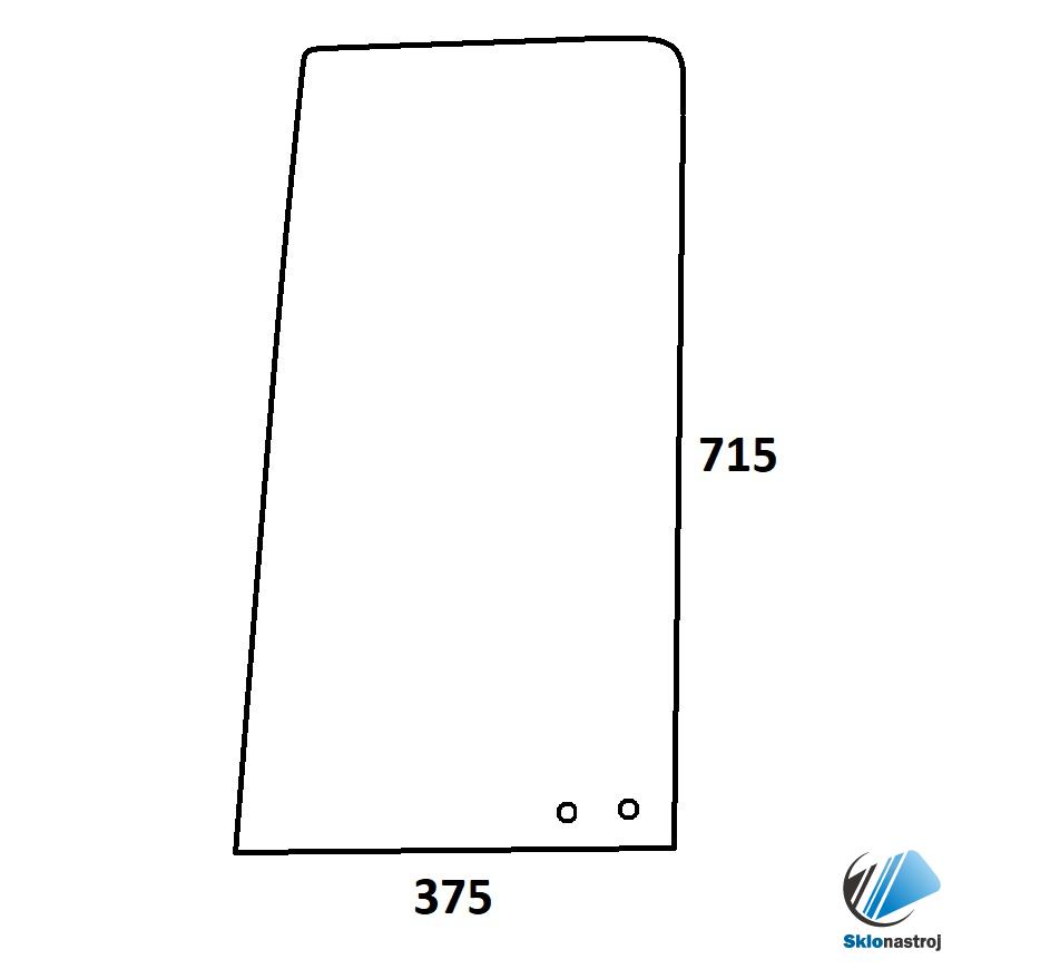 JCB 131X 140X 150X 210X 220X dverové horné zadné sklo 