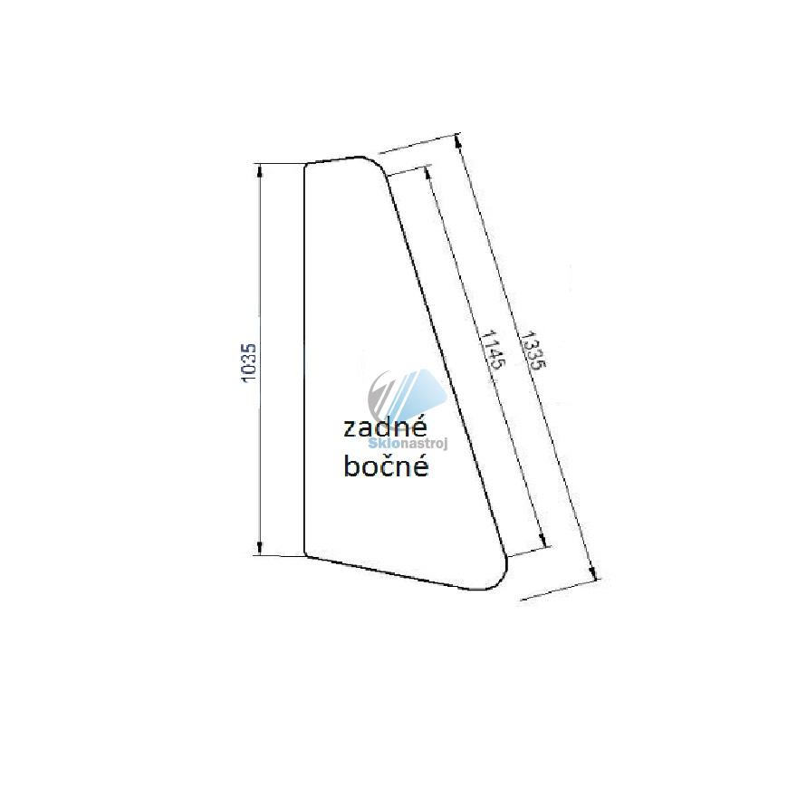 Cat 428B zadné bočné sklo číre