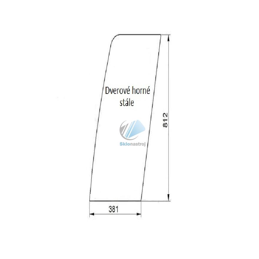 Cat M313C M315C M316C M318C M322C dverové horné stále sklo 