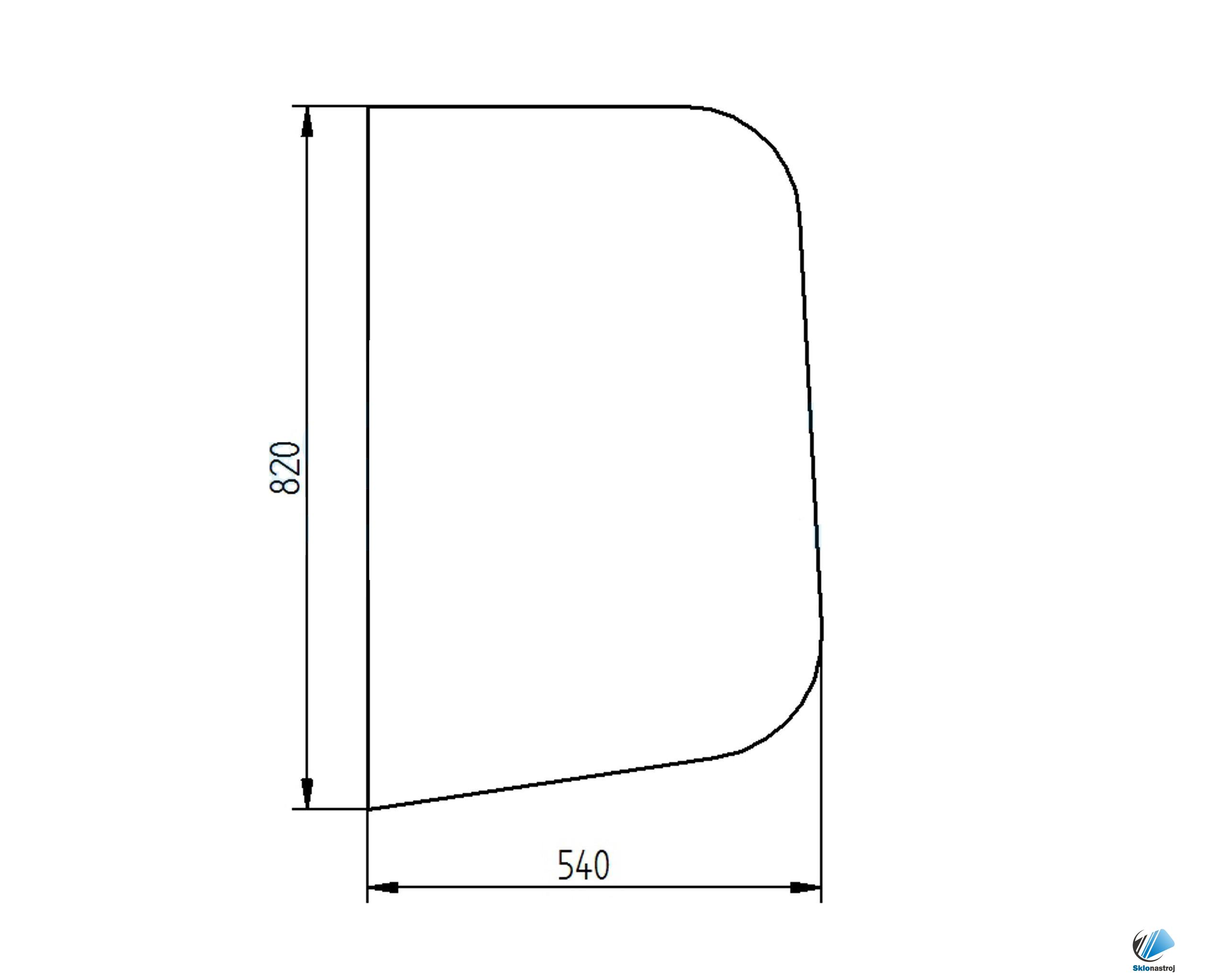 Cat 301.6C 301.8C 302.5C bočné ľavé sklo číre