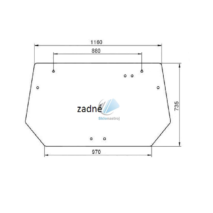 Deutz-Fahr Agrofarm 85 100 zadné sklo číre