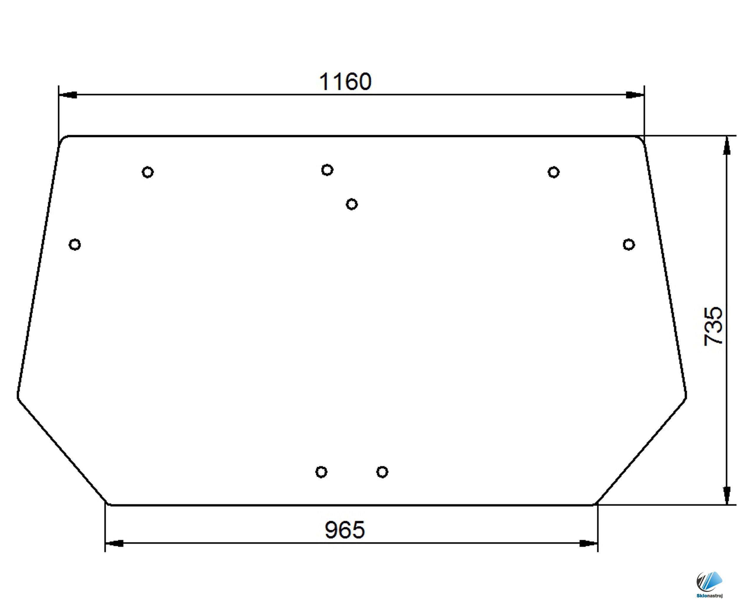 Deutz-Fahr Agrofarm 85G 100G 115G zadné sklo 