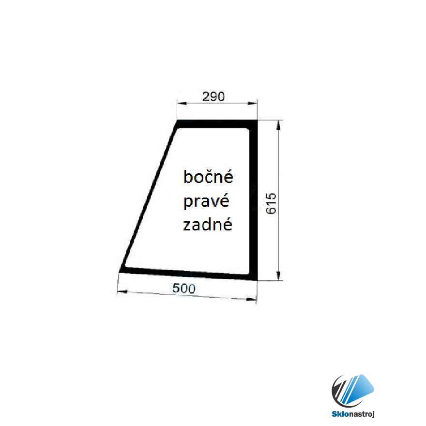 Cat TH210 TH215 bočné pravé zadné sklo 