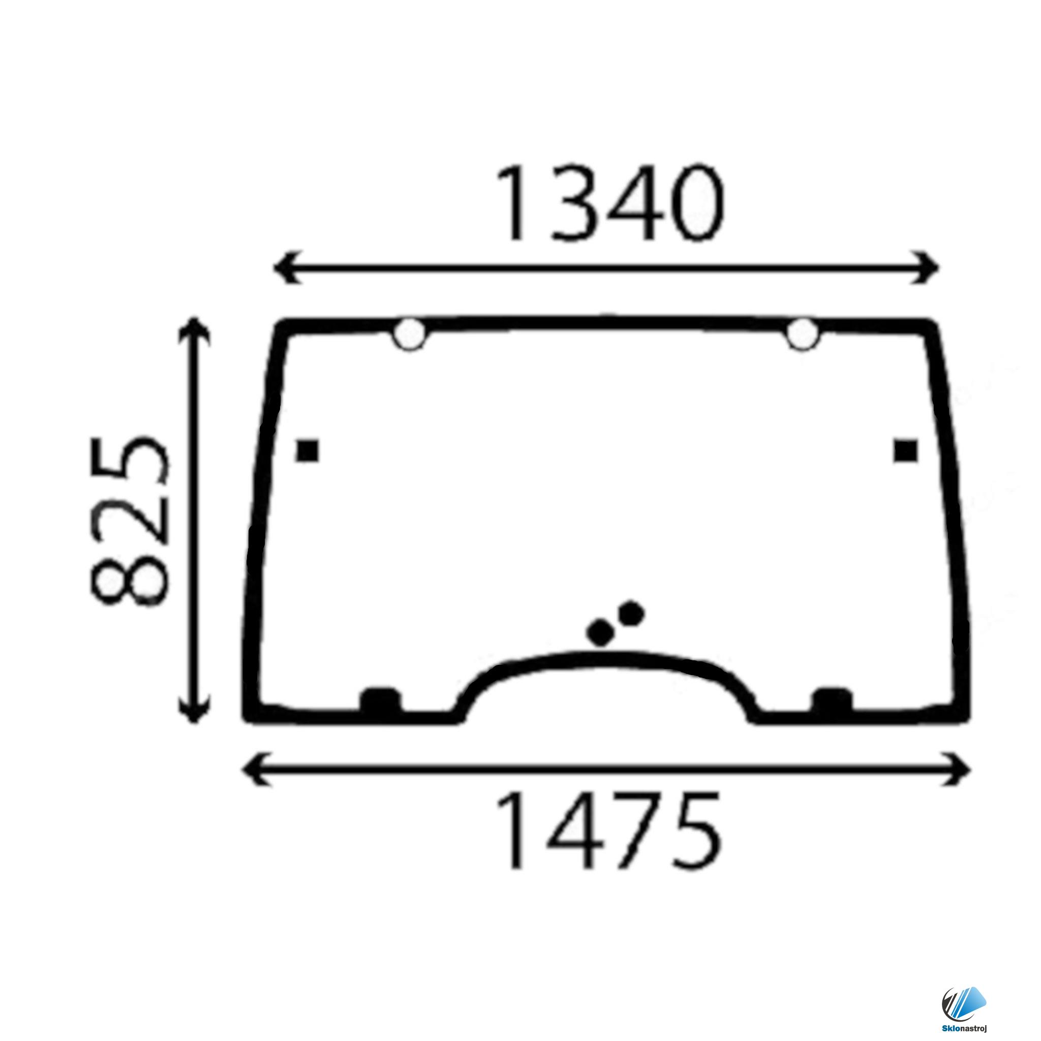 John Deere 6105R - 6215R predné otváracie sklo 