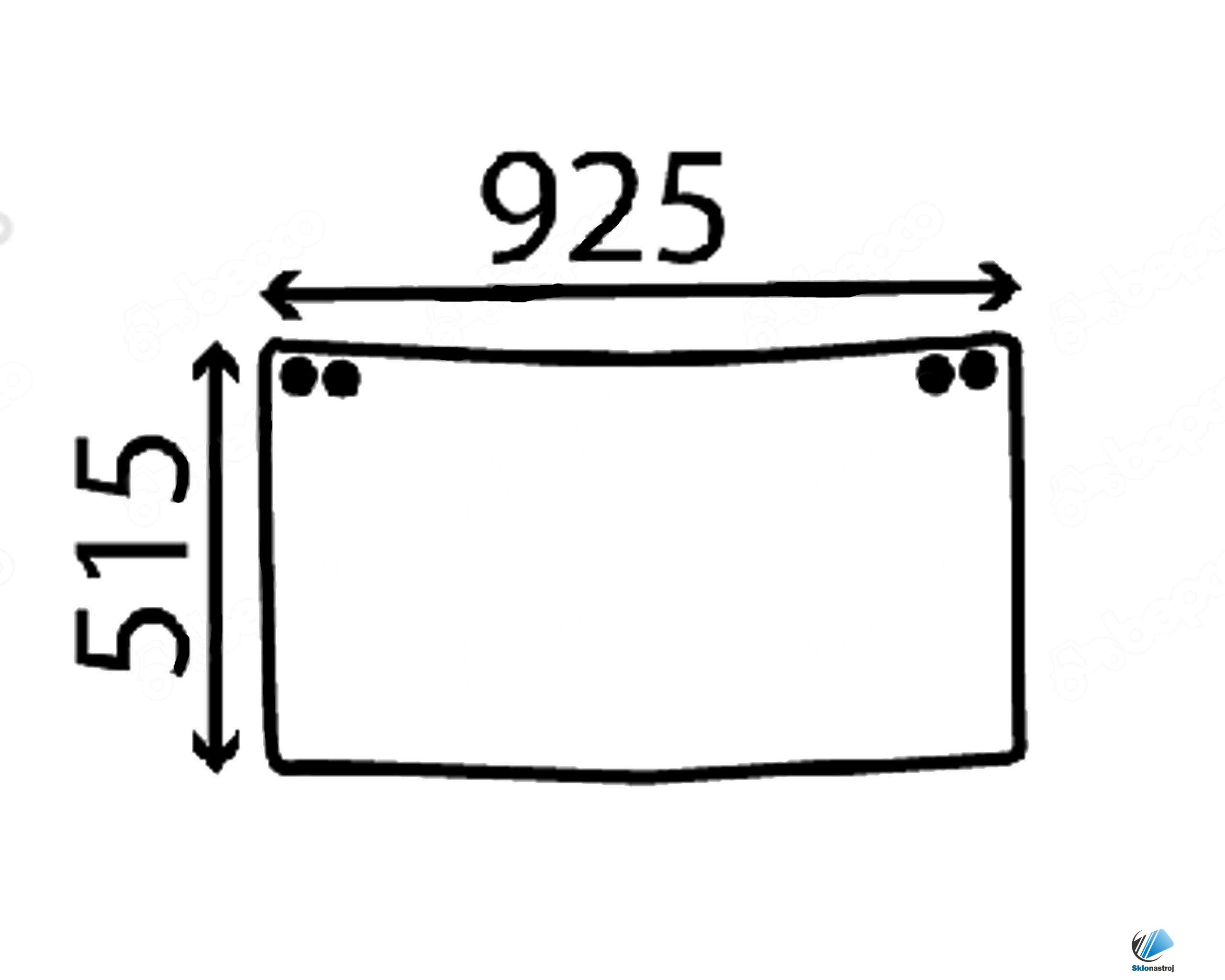 Case 580 590 K/LE/SLE/SUPER LE/LXT zadné stredné sklo 