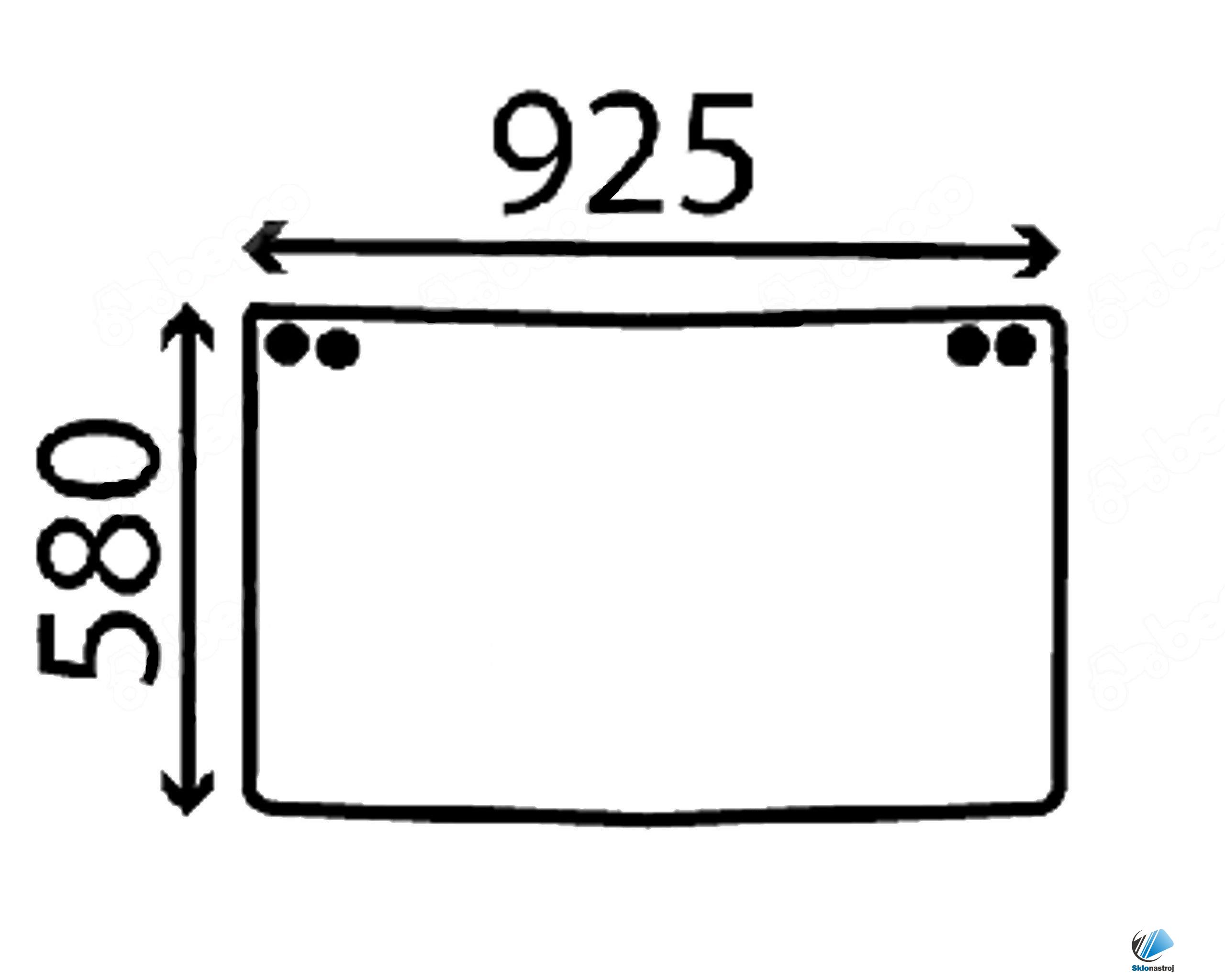 Case 580 590 K/LE/SLE/SUPER LE/LXT zadné horné sklo 