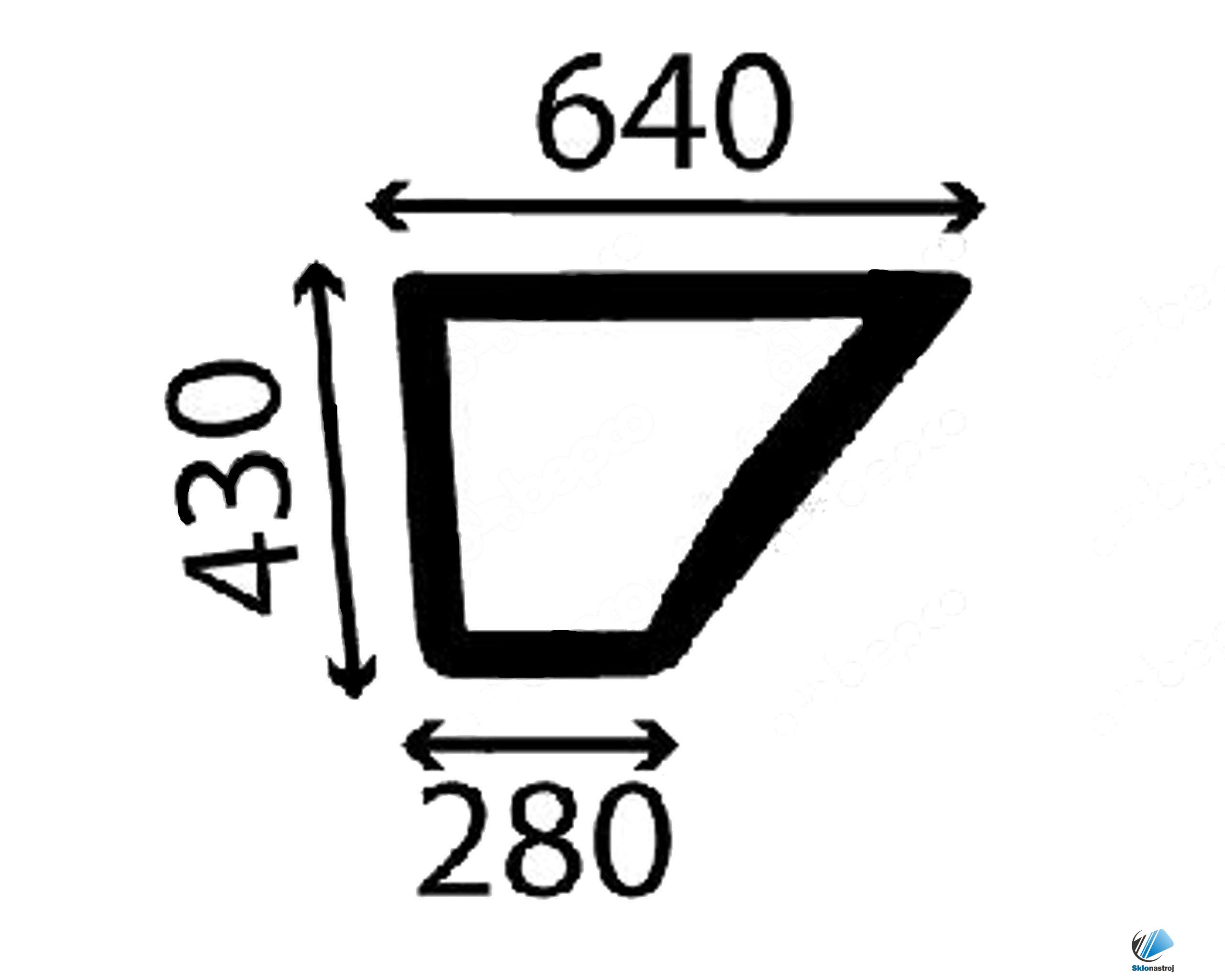 Case 580 590 K/LE/SLE/SUPER LE/LXT dverové dolné sklo 