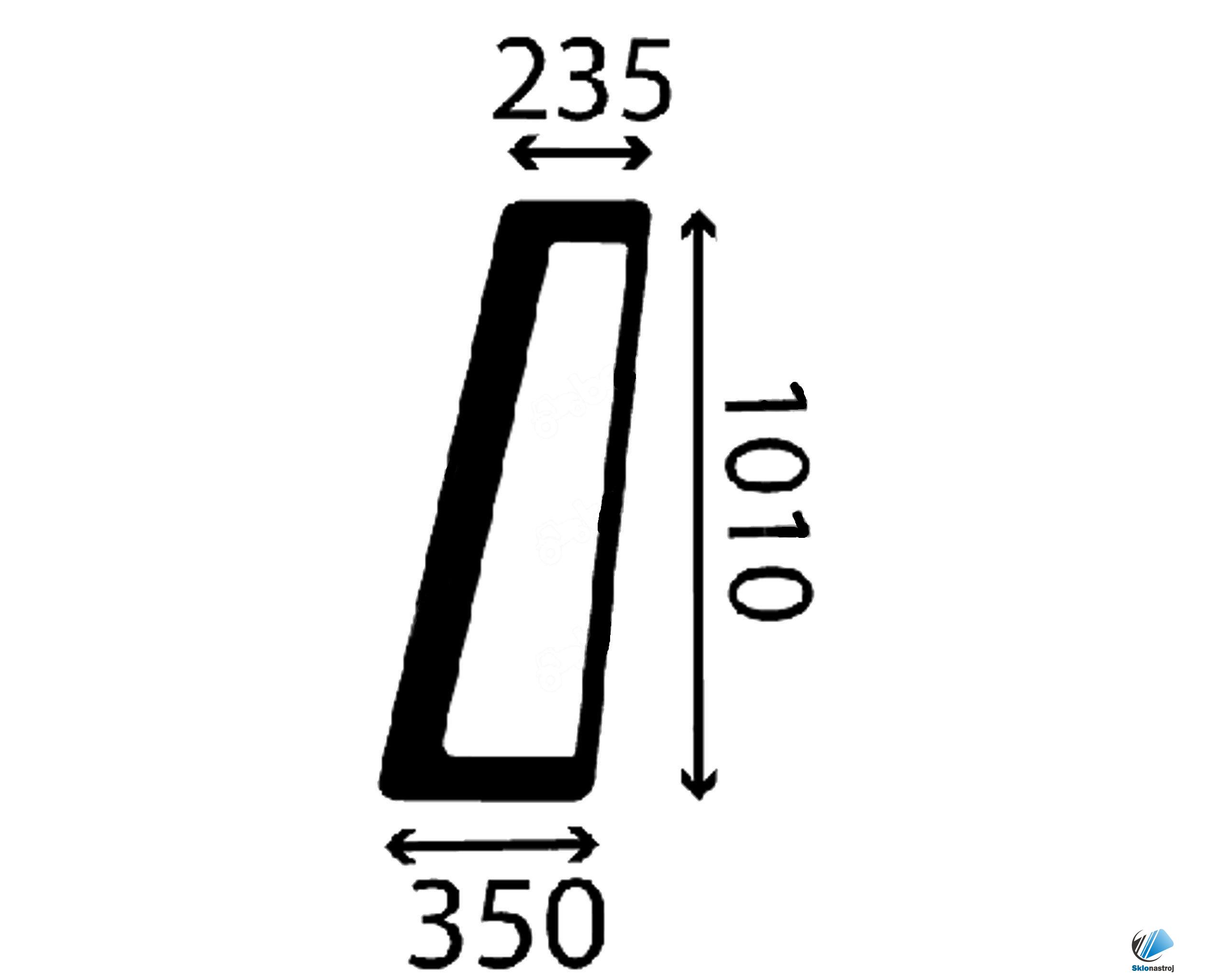 Case 580 590 K/LE/SLE/SUPER LE/LXT dverové horné sklo 