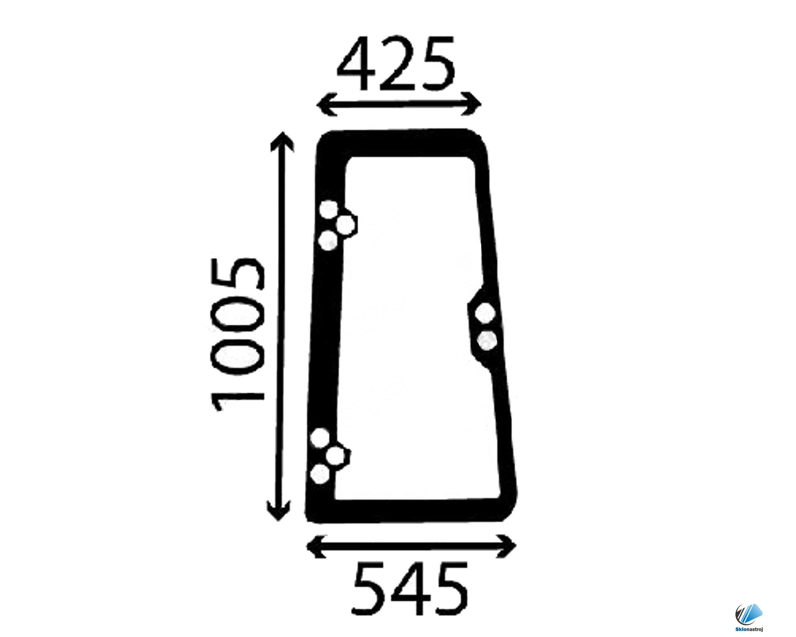 Case 580 590 K/LE/SLE/SUPER LE/LXT dverové ľavé horné otvárateľné sklo 