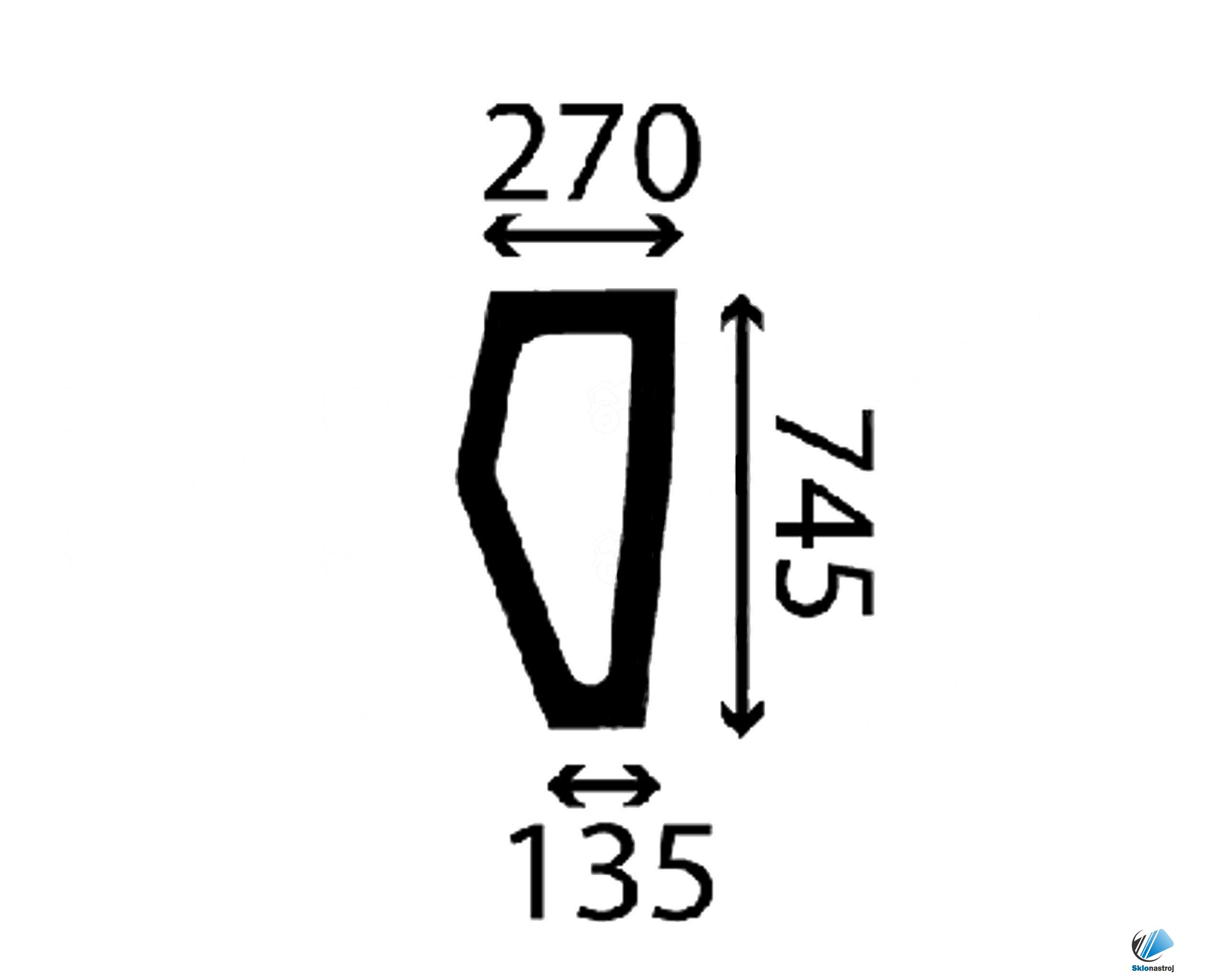 Case 580 590 K/LE/SLE/SUPER LE/LXT predné dolné pravé sklo