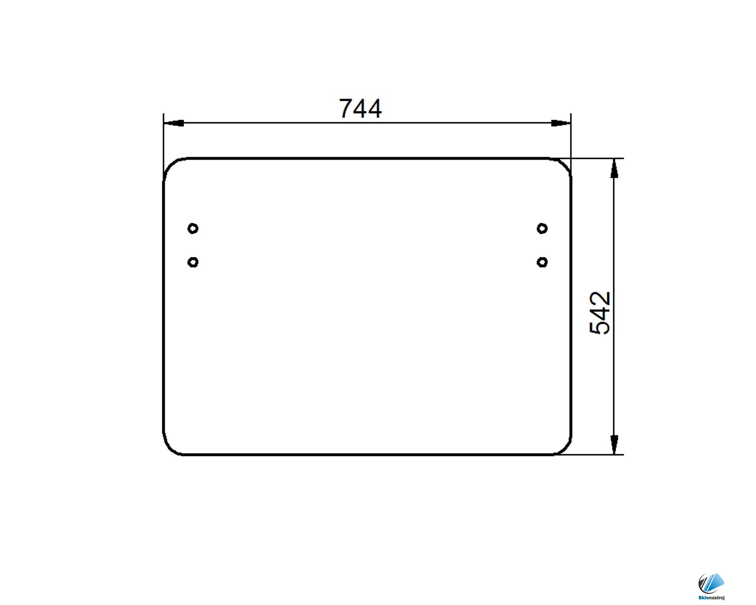 JCB 8080 ZTS 8085 ZTS predné dolné sklo 