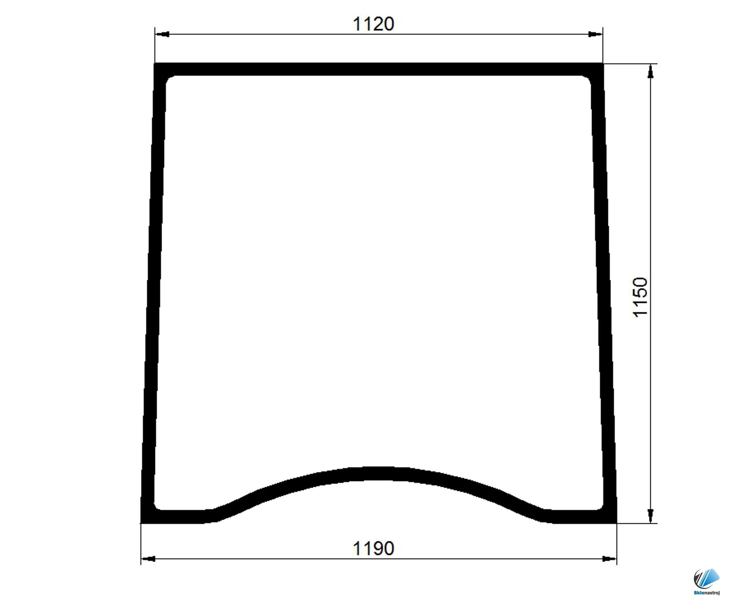 Volvo L30 L30B L32B L35 L35B L40 L40B L45 predné sklo 