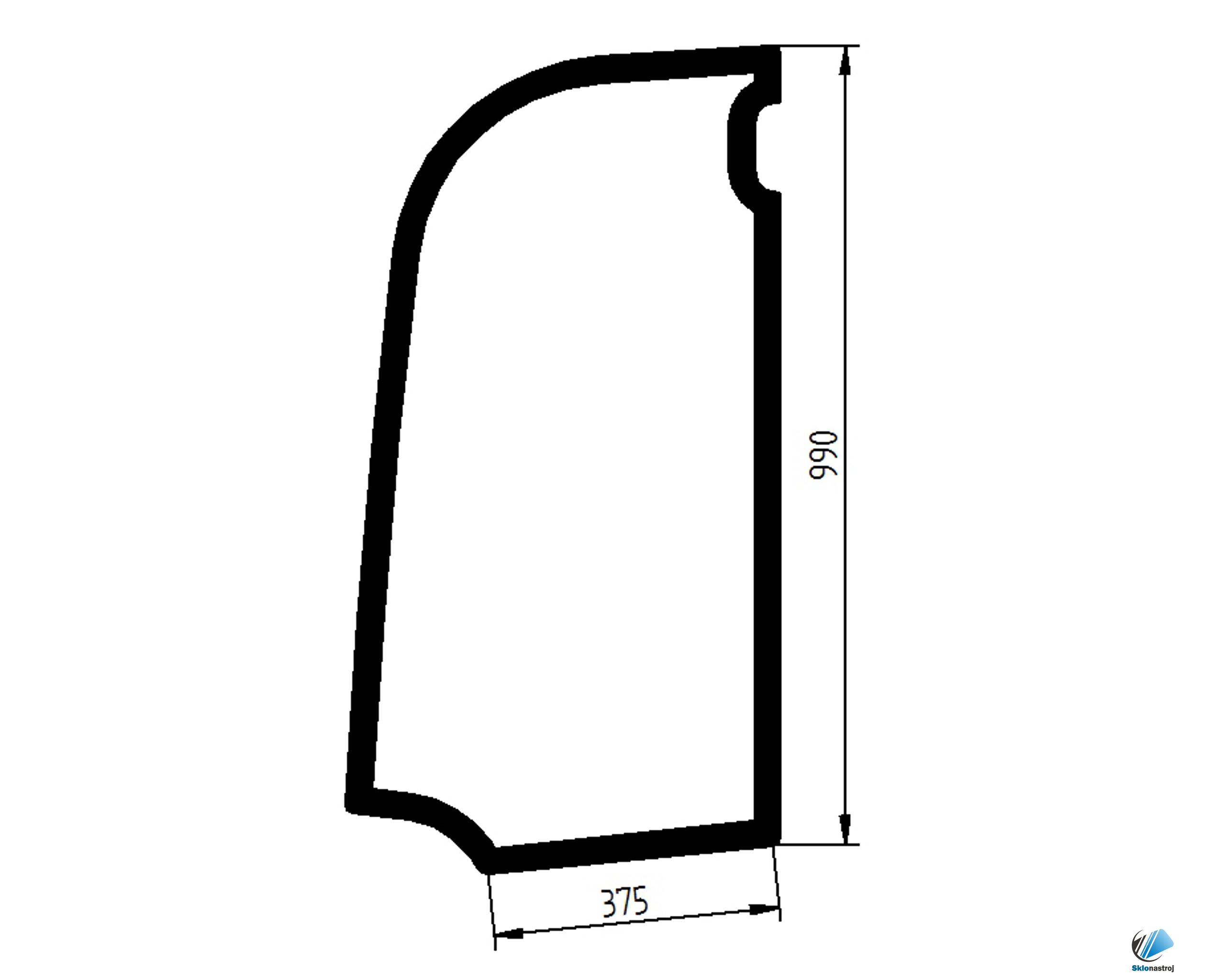 JCB 8040ZTS 8045ZTS 8050ZTS 8055RTS 8055ZTS 8065RTS dverové horné sklo