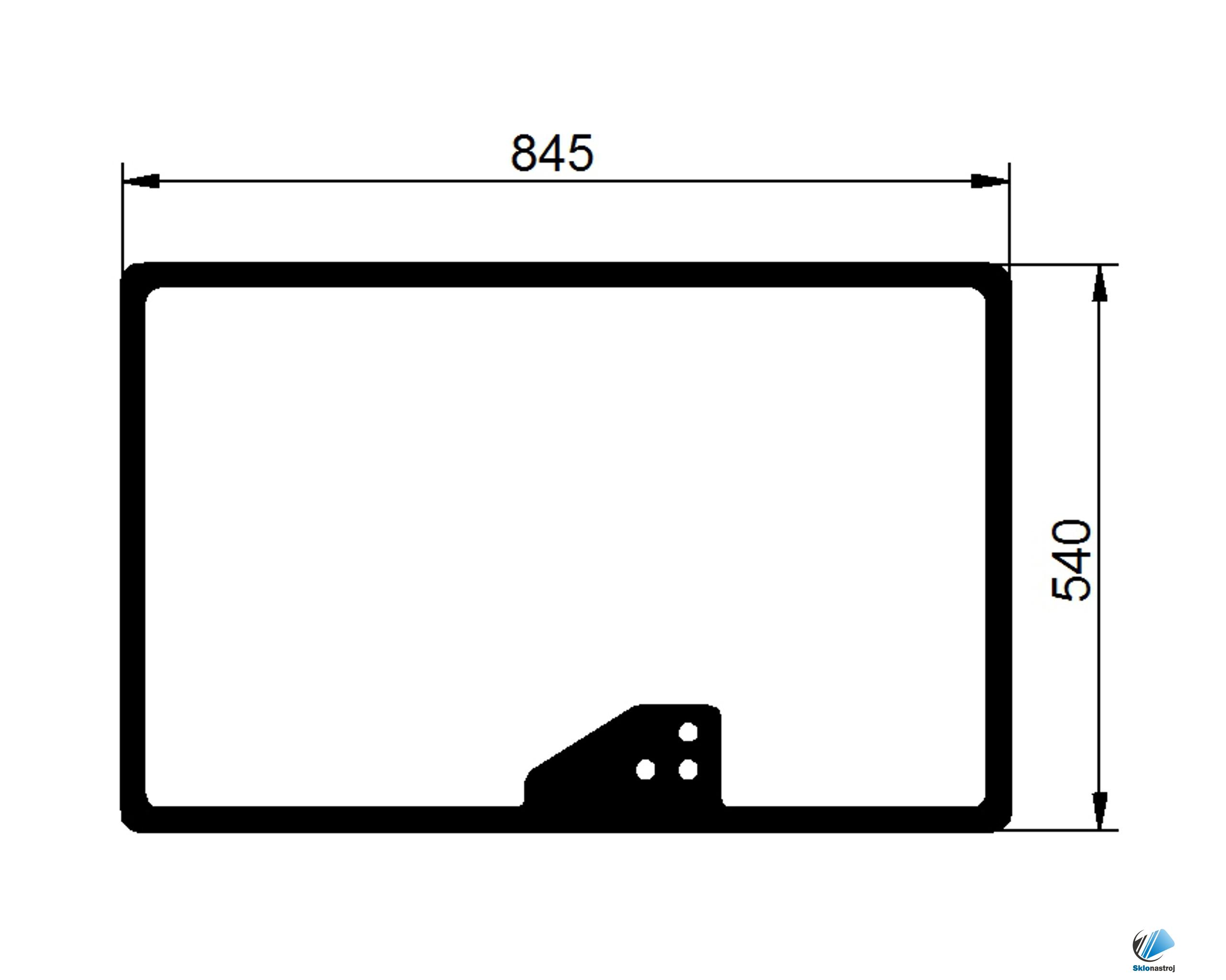 John Deere 3200 3215 3220 3400 3415 3420 zadné sklo 