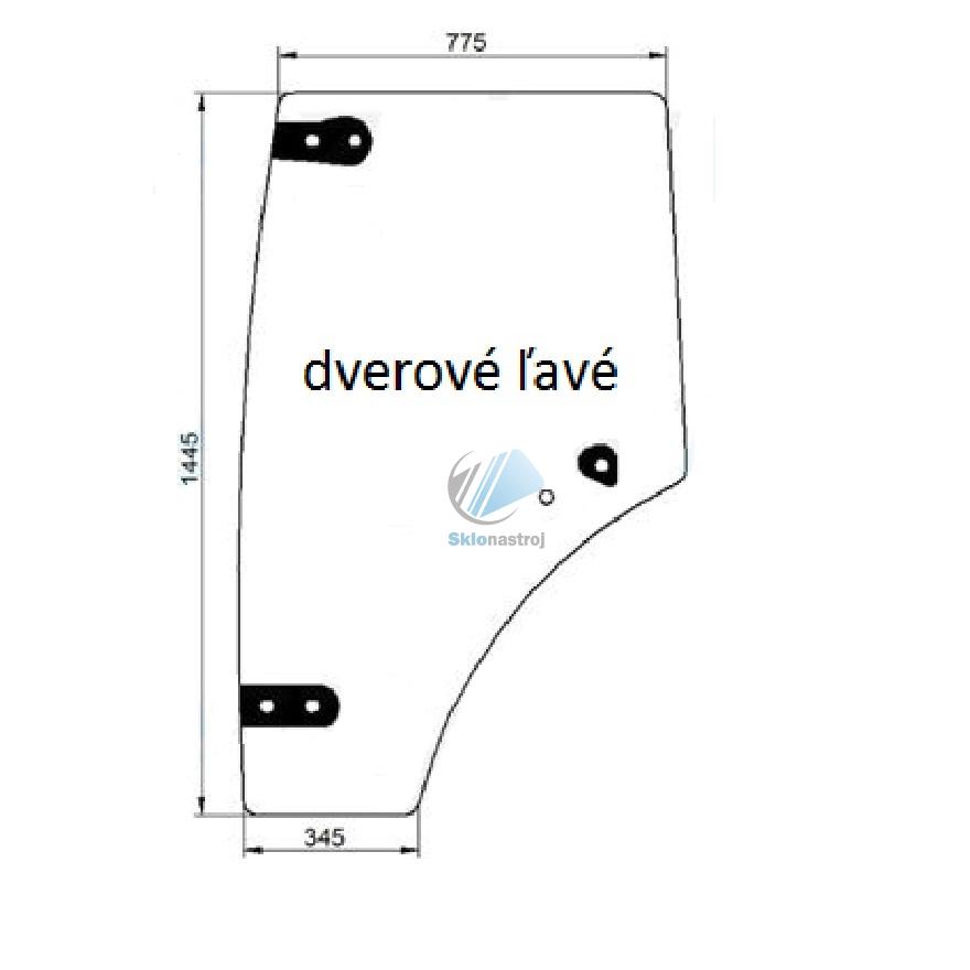 Claas Axos 310,320,330,340 dverové ľavé sklo 