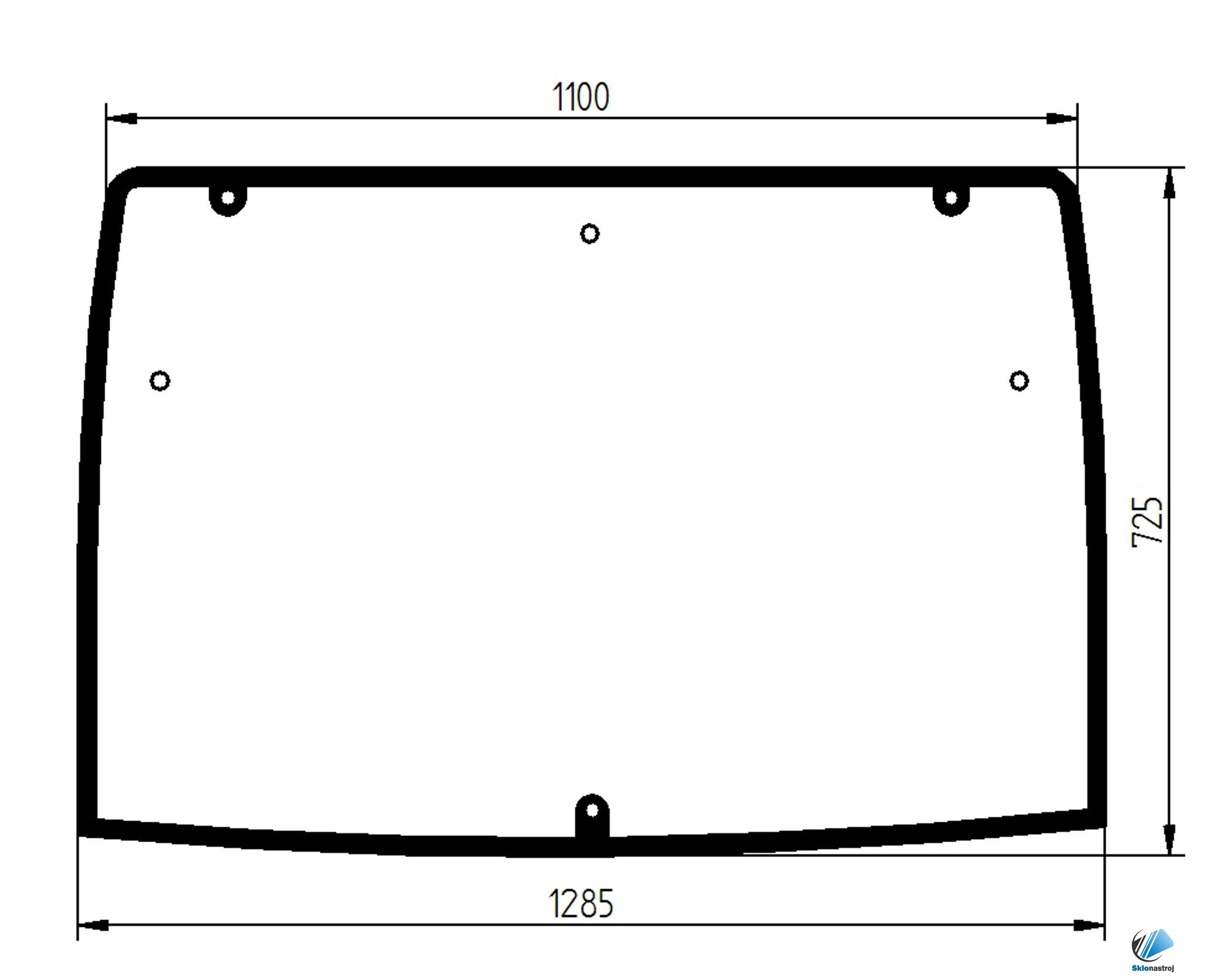 Geotrac 63 73 83 93 103 104 114 124 zadné sklo