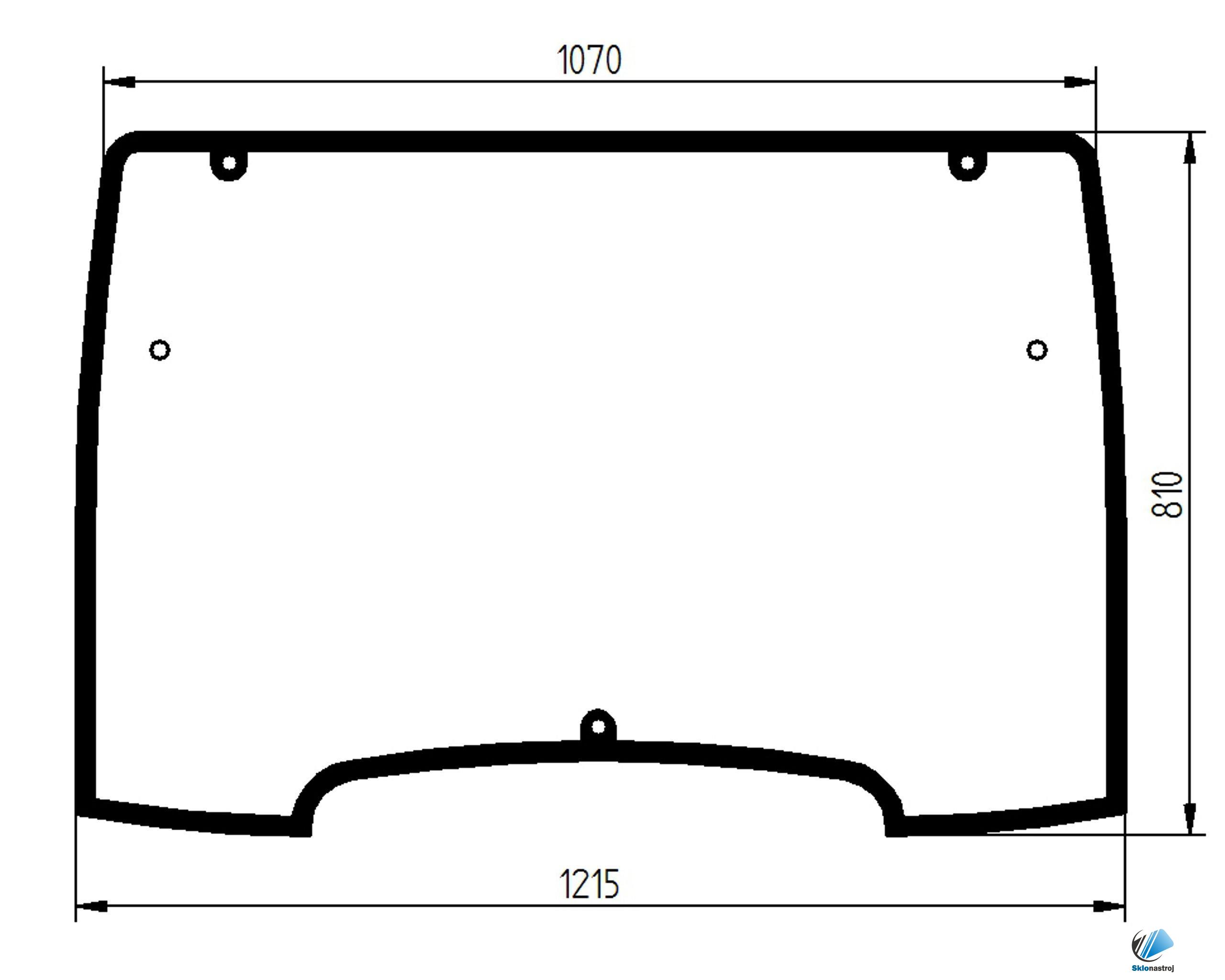 Geotrac 63 73 83 93 103 104 114 124 predné sklo