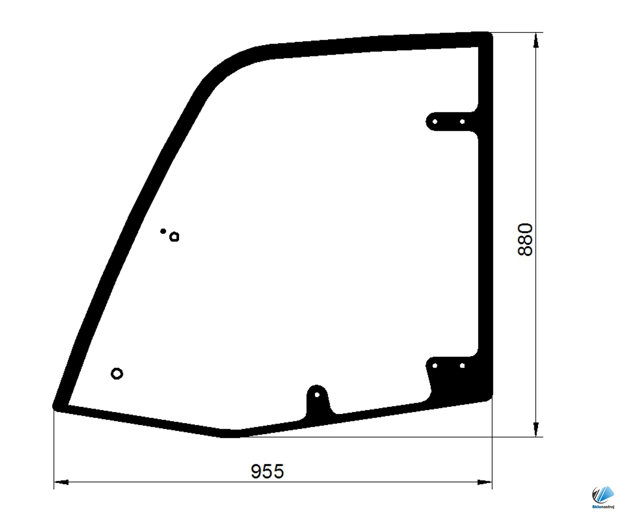 Cat TH336 - TH514 a TH336C - TH514C dverové horné sklo číre