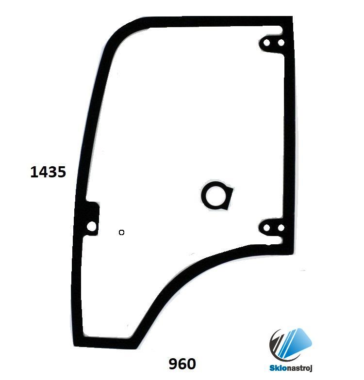 Terex TLB830 TLB840 TLB840R TLB850 TLB890 TLB990 dverové pravé sklo