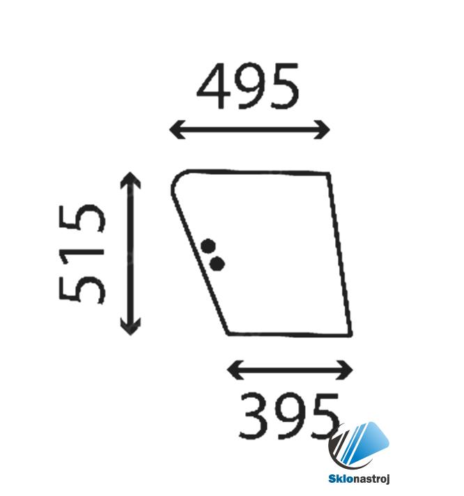 CAT 216B 226B 228 242B bočné zadné pravé sklo       