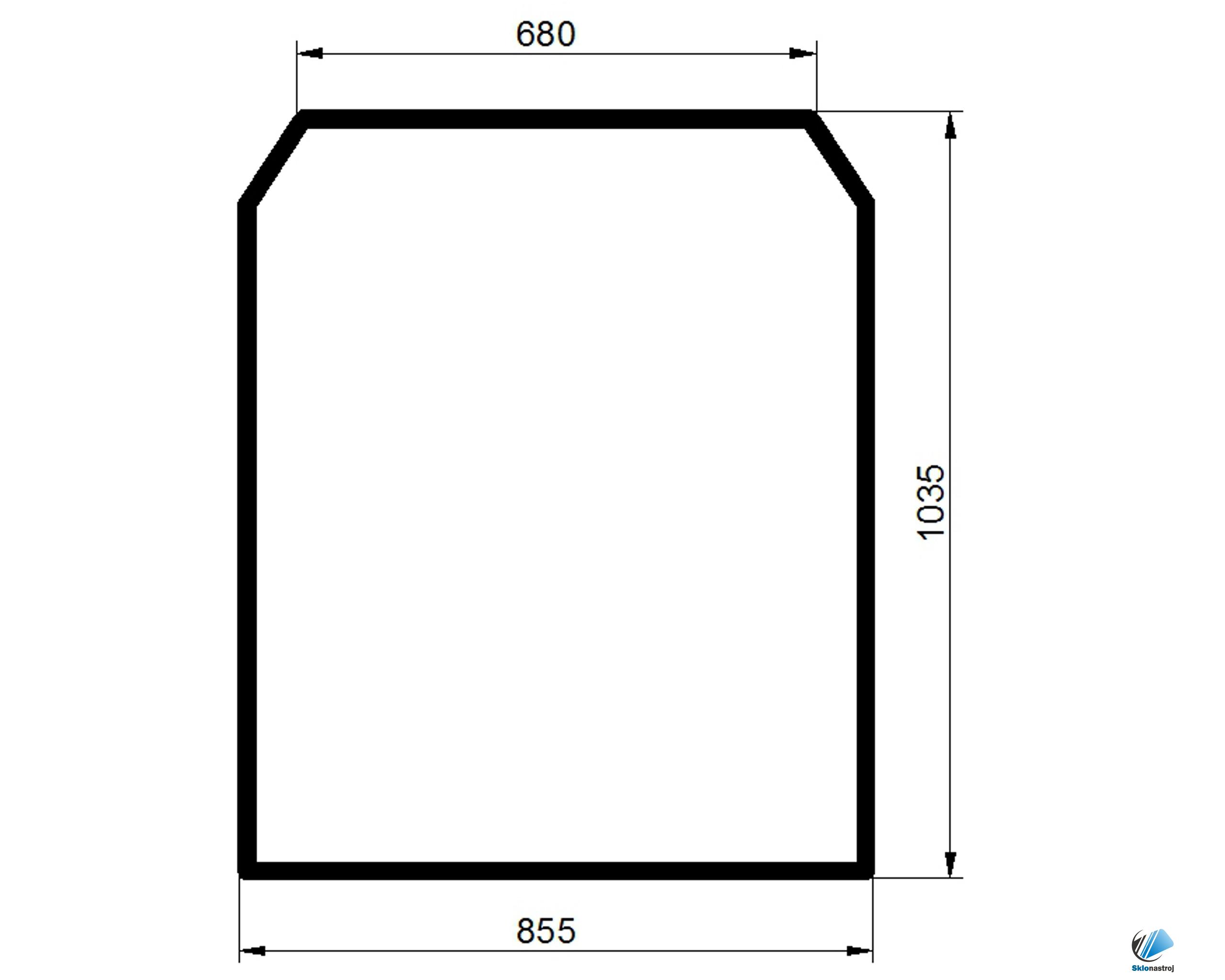 JCB 526-56 541-70 predné sklo 