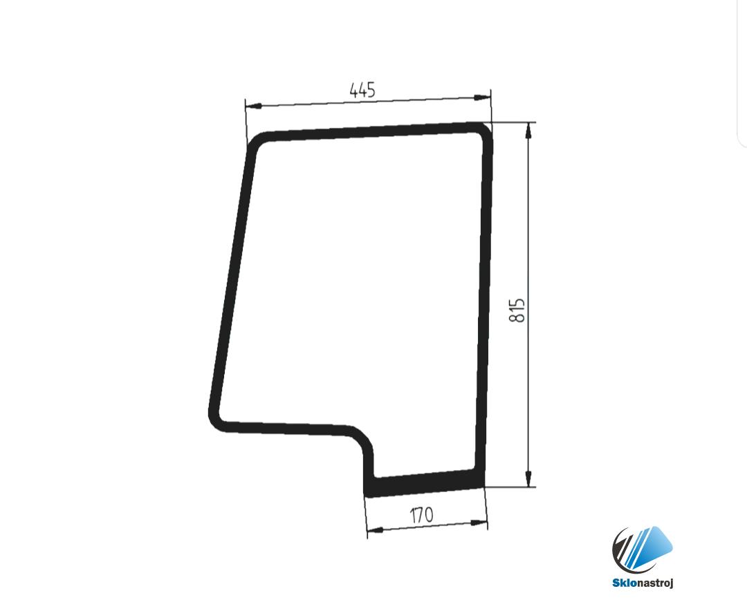 KUBOTA U36-4 U48-4 U55-4 dverové horné sklo 