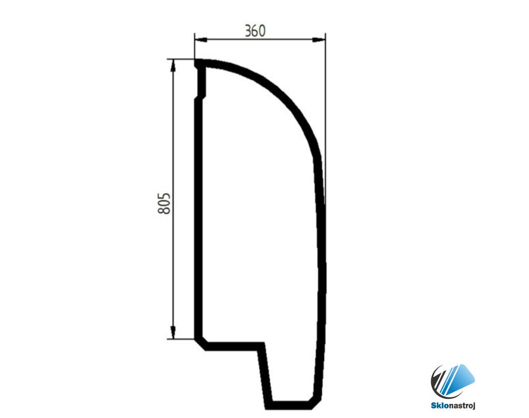 JCB8014 8014CTS 8016 8016CTS 8018 8018CTS 8020 8020CTS bočné ľavé sklo