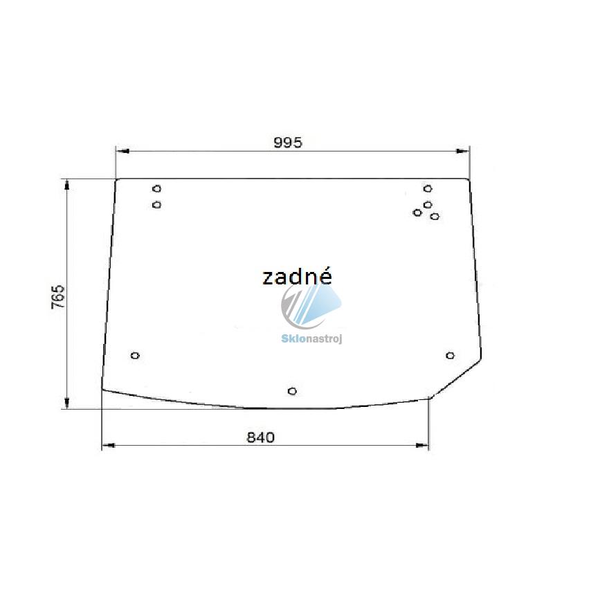 Claas Nectis zadné sklo 