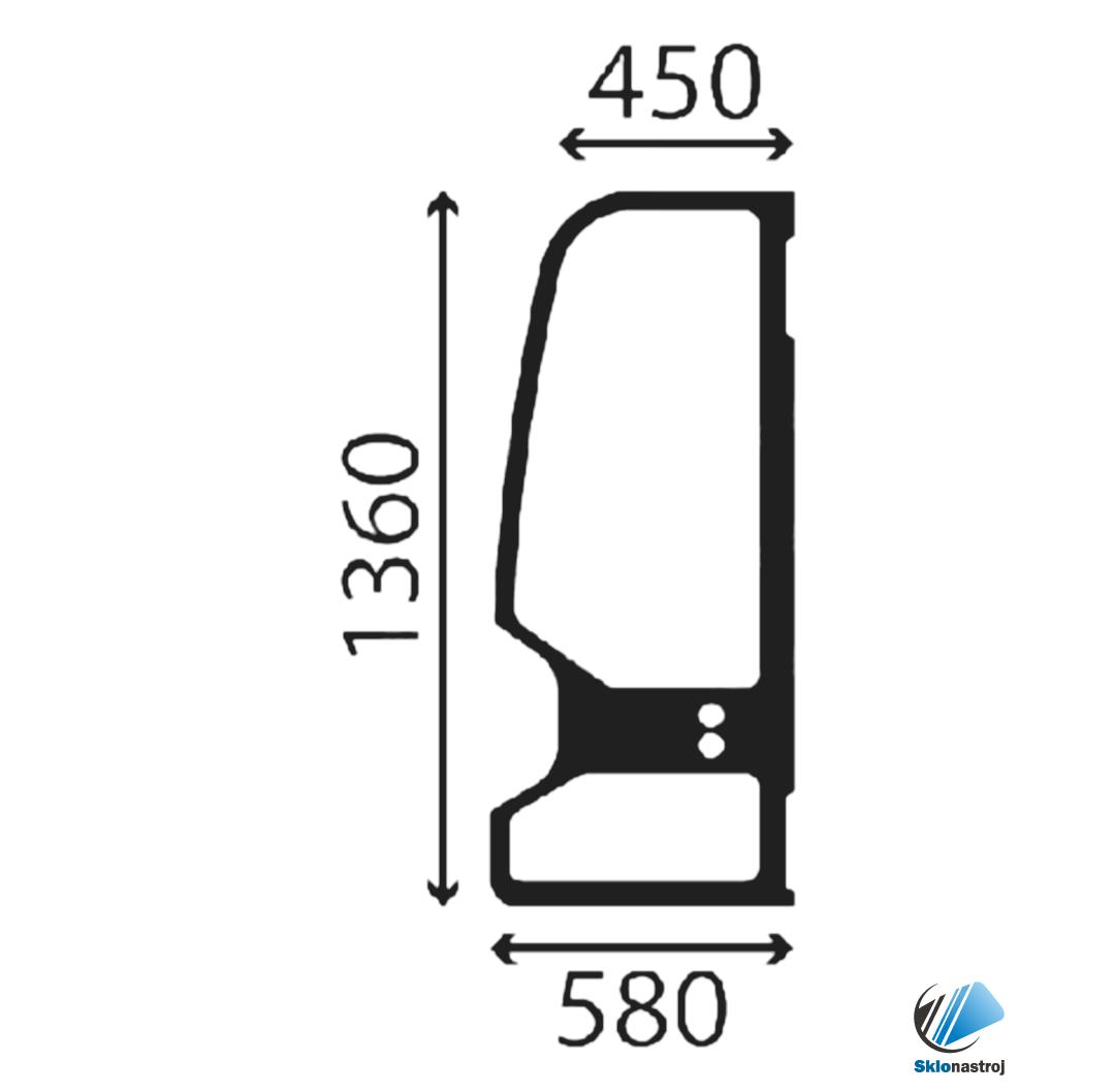 Takeuchi TB014 TB016 dverové sklo