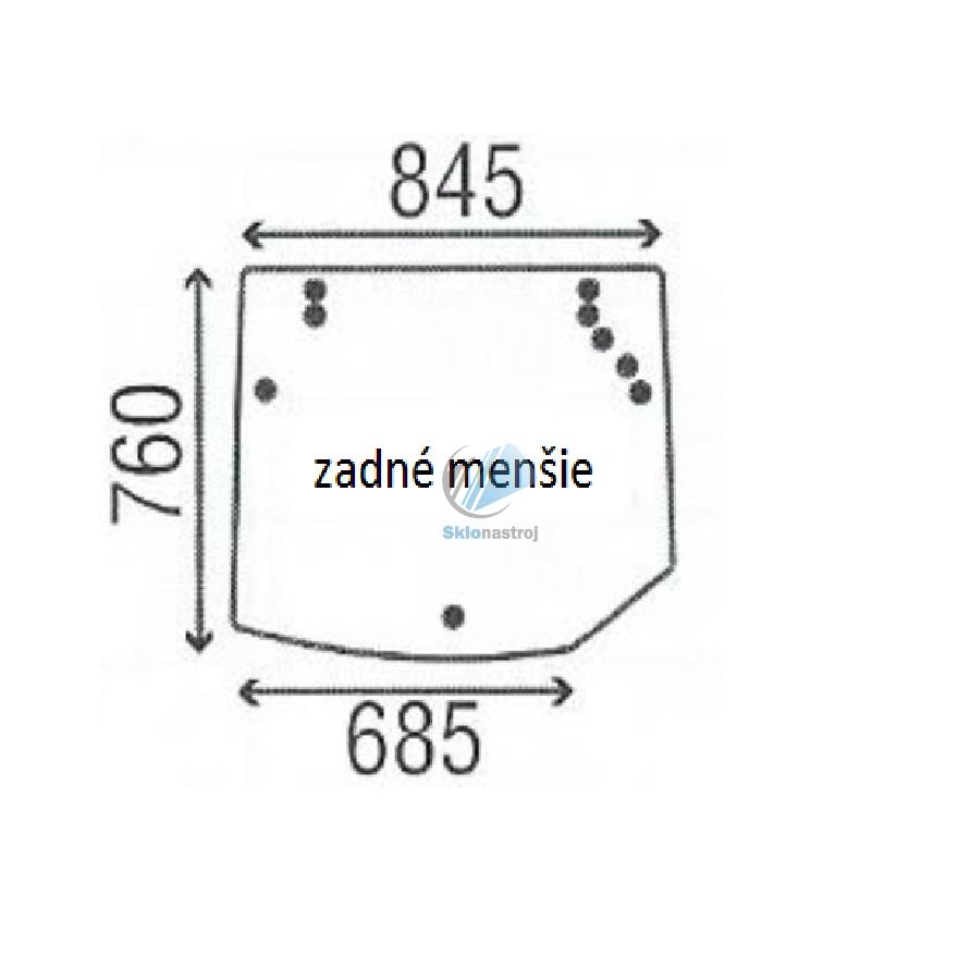 Claas Nectis zadné menšie sklo 