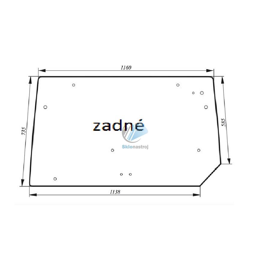 Claas Cergos 330 335 340 345 350 355 zadné sklo číre