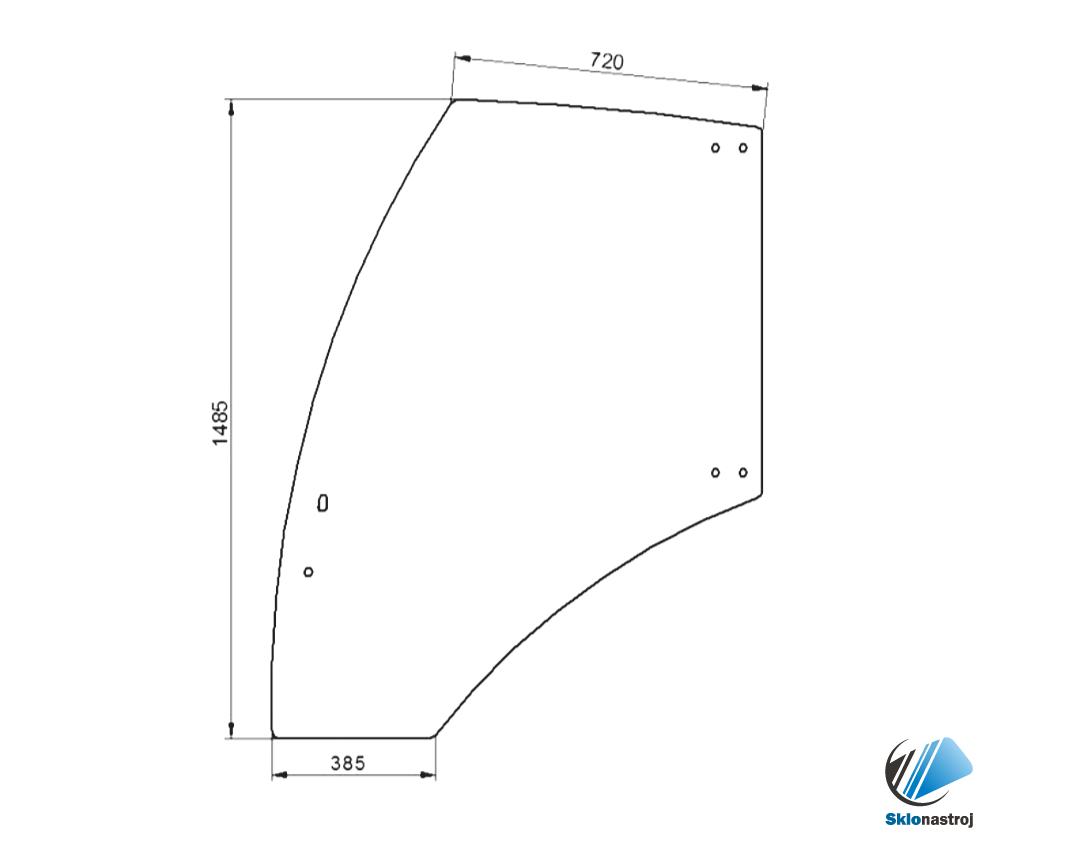 Deutz-Fahr Agrotron 1145 dverové ľavé sklo