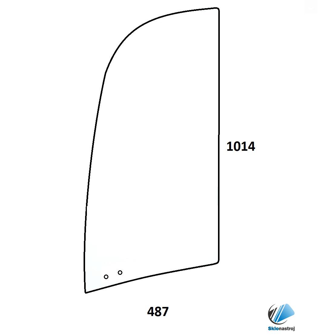 JCB 8040ZTS 8045ZTS 8050ZTS 8055RTS 8055ZTS 8065RTS bočné pravé predné sklo
