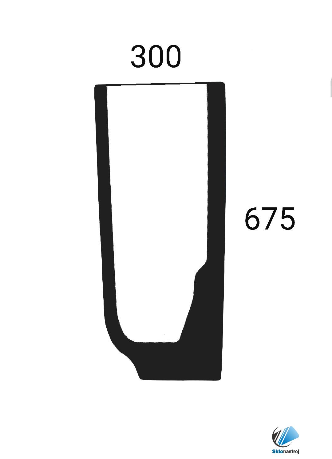 CAT 427F2 428F2 432F2 444F2 predné dolné ľavé sklo