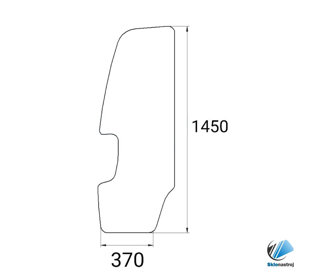 CAT 301.7D 302.2D 302.4D dverové ľavé sklo číre