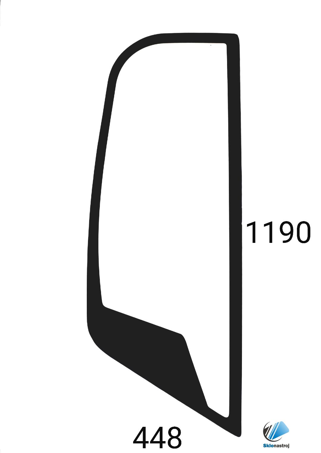 CAT 301.7D 302.2D 302.4D bočné pravé zadné celé číre sklo