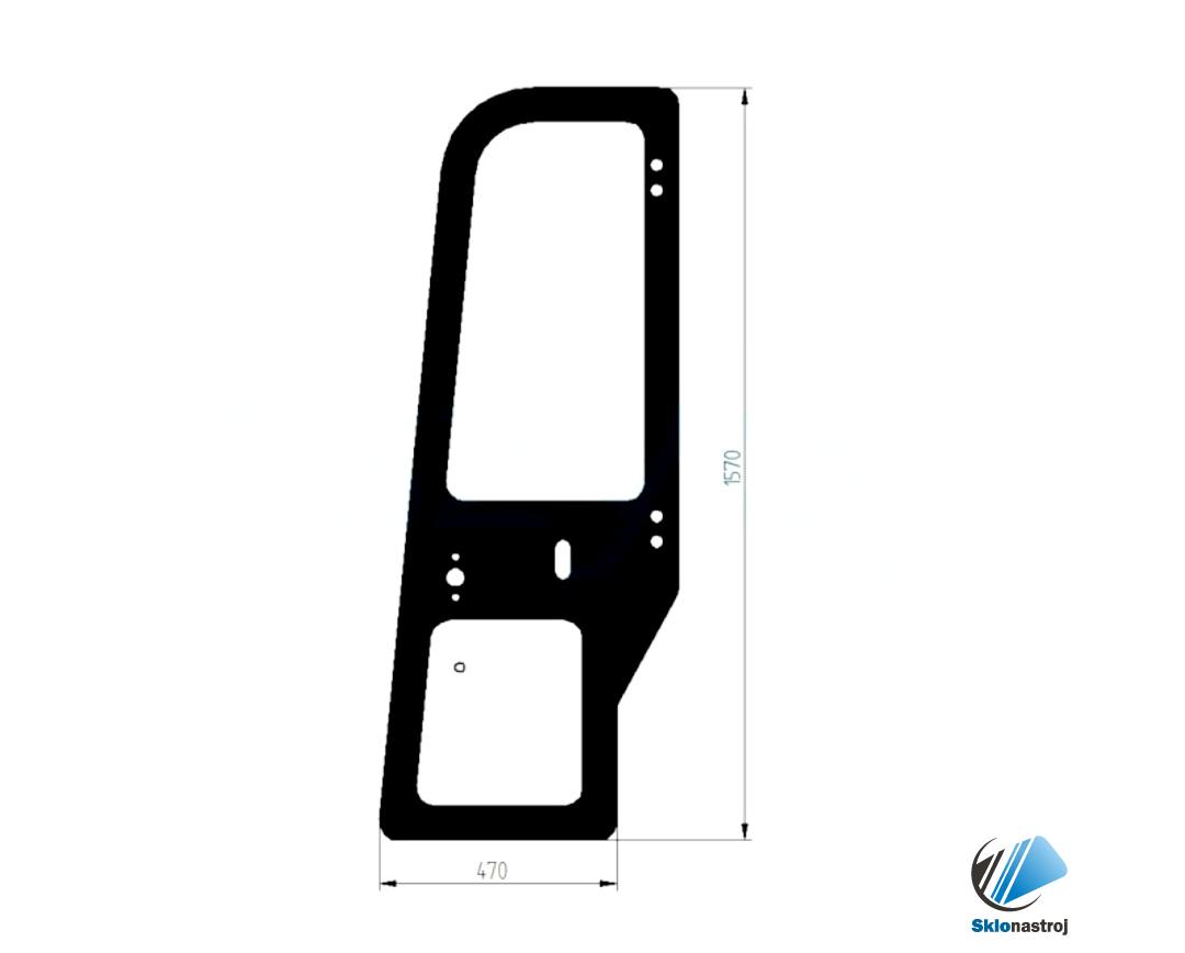 CASE CX15B CX16B CX17B CX18B dverové sklo 