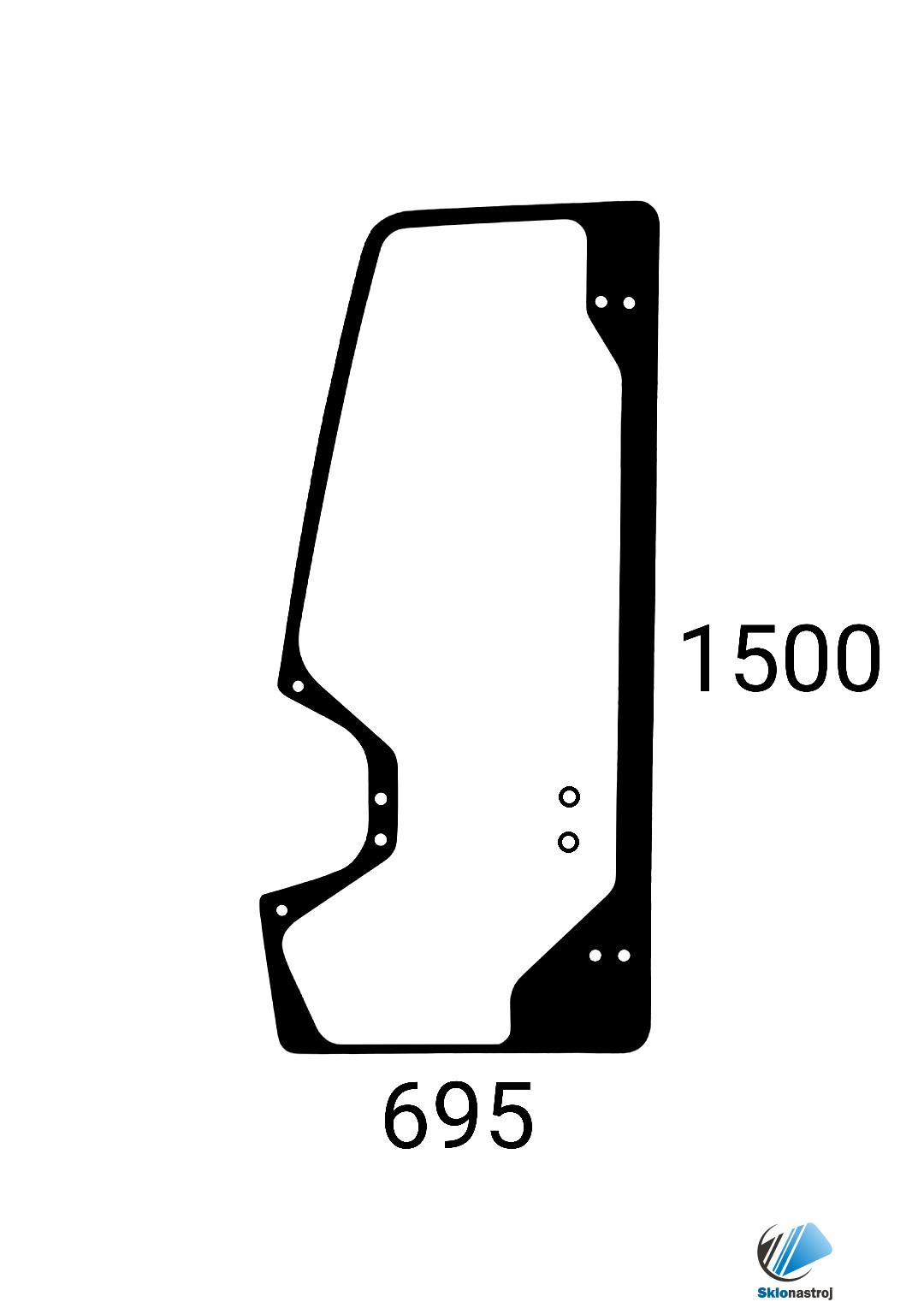 Takuechi TB228 TB235 TB250 dverové sklo